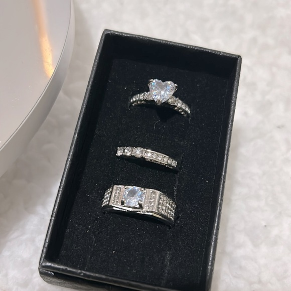 Louis Vuitton Denim Monogram Wallet Free Men& Hers Wedding Ring & Bracelet - Picture 3 of 15